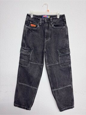 Gymboree Charcoal Black Cargo Pants with Patch Detail